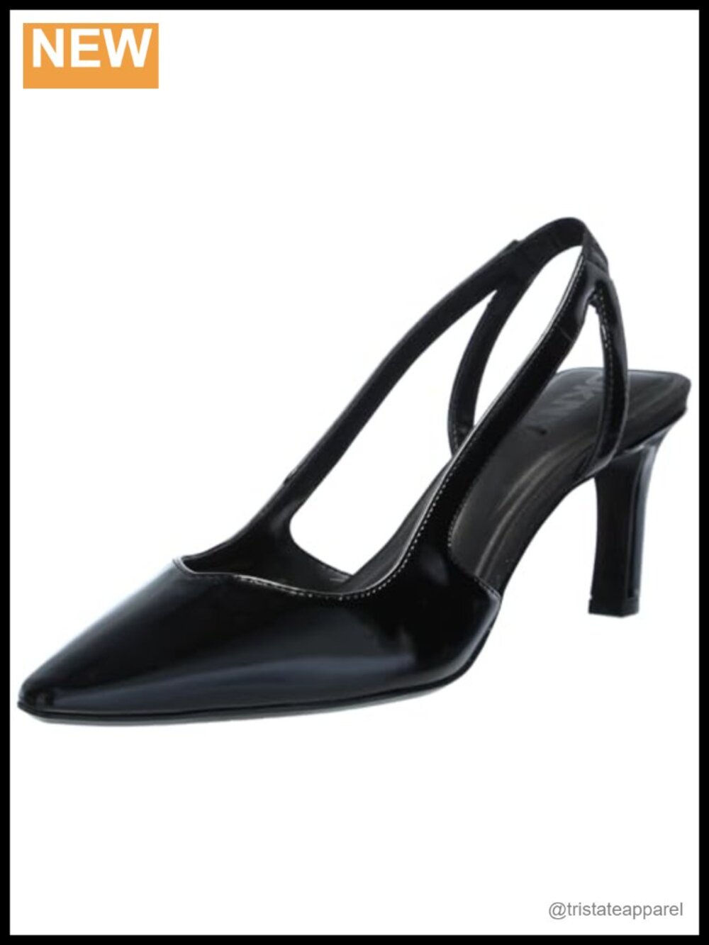 Faux Leather Pointed Toe Slingback Stiletto Pump Party Heel